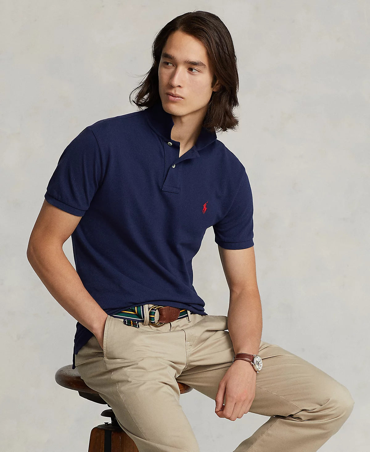 Ralph Lauren Men's Custom Slim Fit Mesh Polo